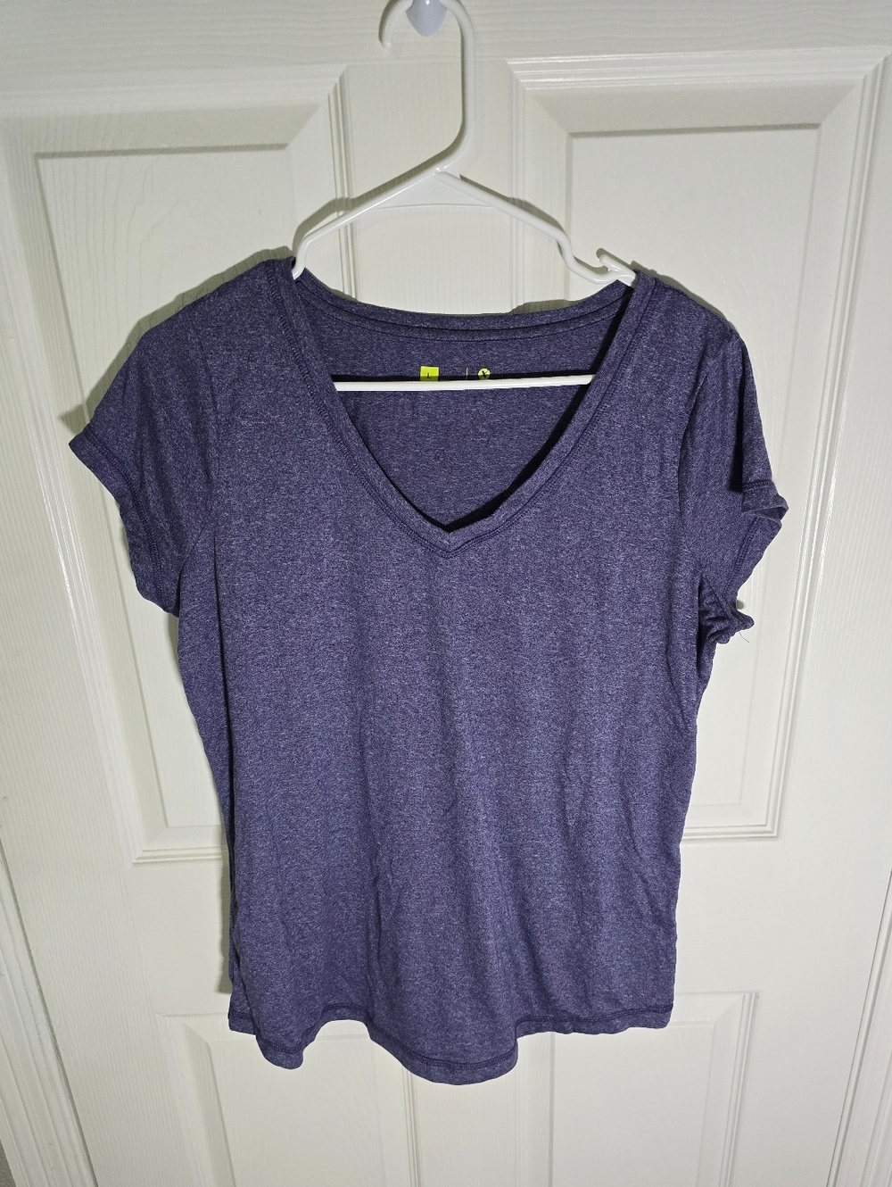 Xersion Active Womens Heathered Purple Cap Sleeve Top Large